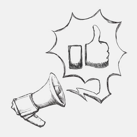 megaphone icon design, vector illustration eps10 graphicのイラスト素材