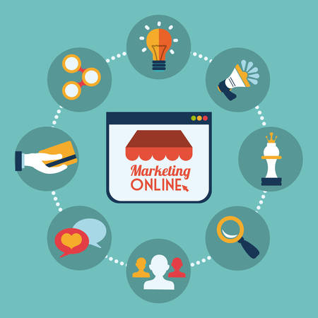 marketing online design, vector illustration eps10 graphicのイラスト素材
