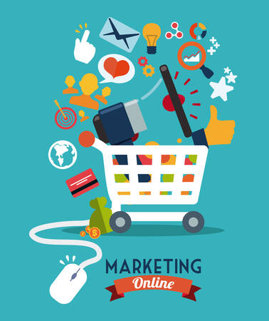 marketing online design, vector illustration eps10 graphicのイラスト素材
