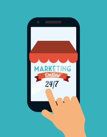 marketing online design, vector illustration eps10 graphicのイラスト素材