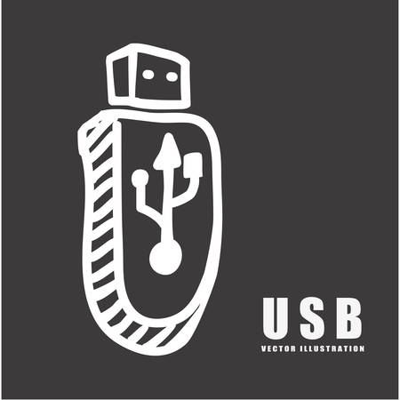 usb connection design, vector illustration eps10 graphicのイラスト素材