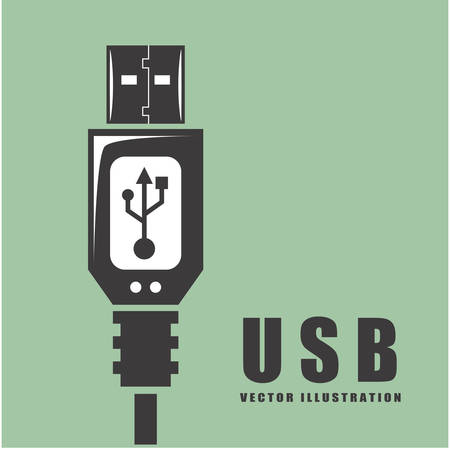 usb connection design, vector illustration eps10 graphicのイラスト素材