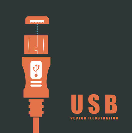 usb connection design, vector illustration eps10 graphicのイラスト素材