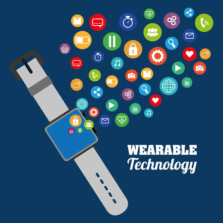 wearable technology design, vector illustration eps10 graphicのイラスト素材