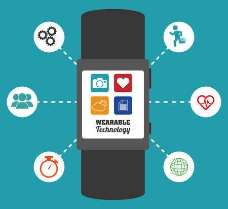 wearable technology design, vector illustration eps10 graphicのイラスト素材