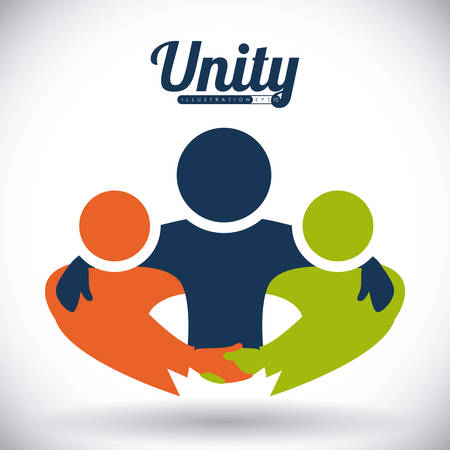 unity people design, vector illustration eps10 graphicのイラスト素材