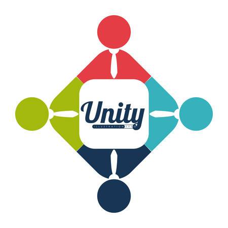 unity people design, vector illustration eps10 graphicのイラスト素材