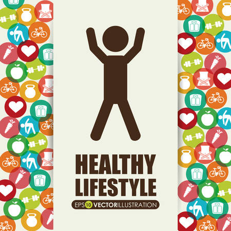 healthy lifestyle design, vector illustration eps10 graphicのイラスト素材