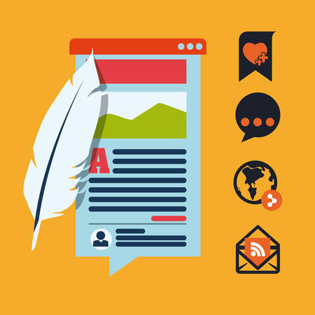 blog concept designのイラスト素材