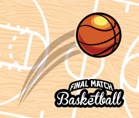 basketball emblem designのイラスト素材