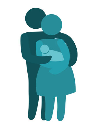 family silhouette designのイラスト素材