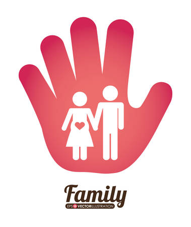 family silhouette designのイラスト素材