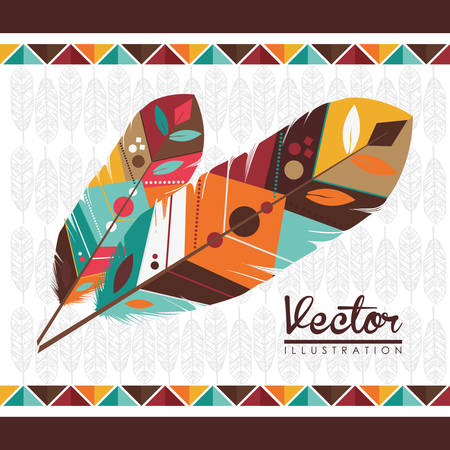 feather decoration design, vector illustration eps10 graphicのイラスト素材