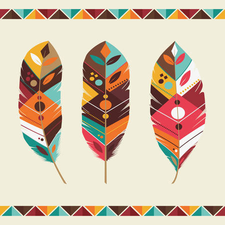 feather decoration design, vector illustration eps10 graphicのイラスト素材