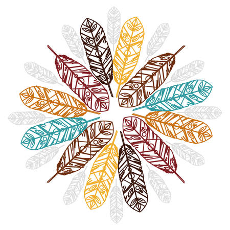 feather decoration design, vector illustration eps10 graphicのイラスト素材