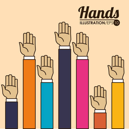 hands signals design, vector illustration eps10 graphicのイラスト素材