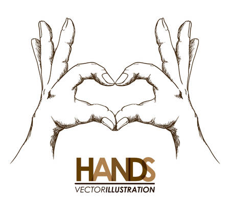 hands signals design, vector illustration eps10 graphicのイラスト素材