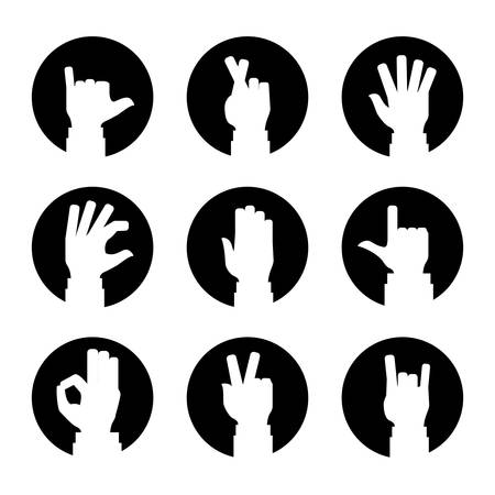 hands gesture design, vector illustration eps10 graphicのイラスト素材