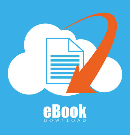 eBook design over blue background, vector illustration.のイラスト素材