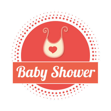 Baby shower design over white background, vector illustration.のイラスト素材