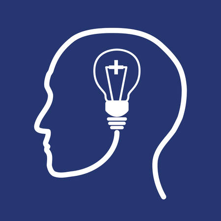 Idea design over blue background, vector illustration.のイラスト素材