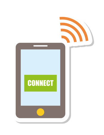 Wi-fi design over white background, vector illustration.のイラスト素材