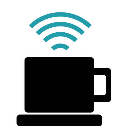 Wi-fi design over white background, vector illustration.のイラスト素材