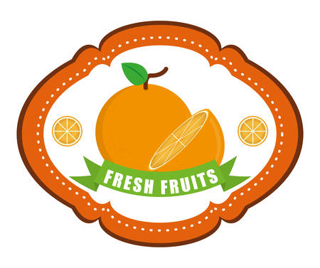 Fruits design over white background, vector illustration.のイラスト素材