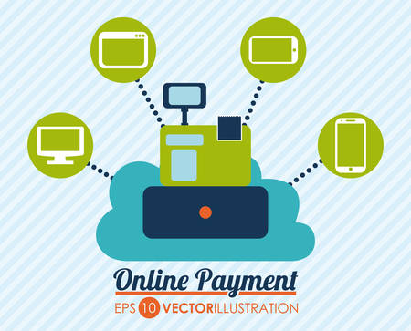 Payment design over white background, vector illustration.のイラスト素材