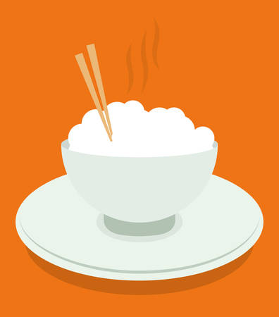 Food design over orange background, vector illustration.のイラスト素材