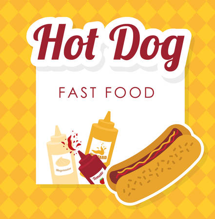 Food design over yellow background, vector illustration.のイラスト素材