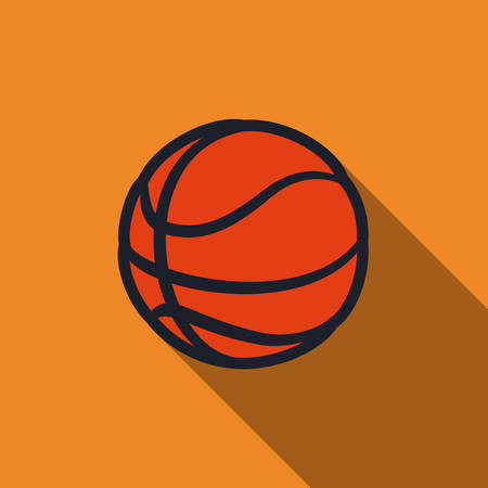 Sports design over orange background, vector illustration.のイラスト素材