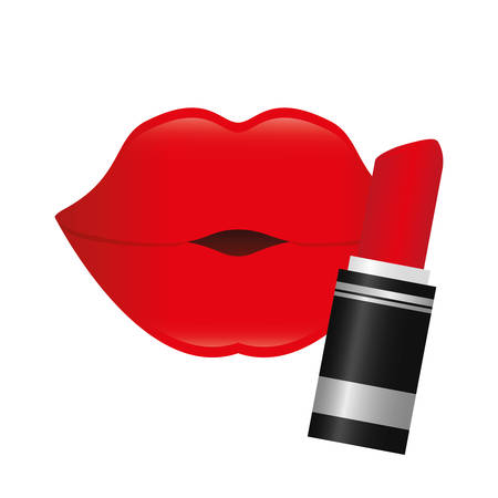 Make up design over white background, vector illustration.のイラスト素材