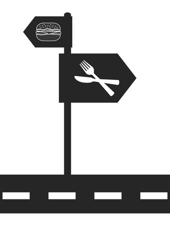 Food design over white background, vector illustration.のイラスト素材