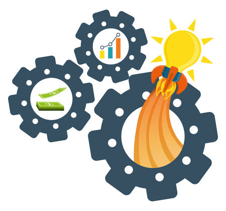 Business design over white background, vector illustration.のイラスト素材