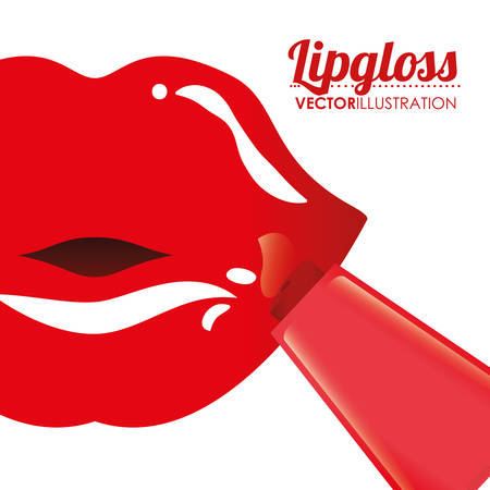 Make up design over white background, vector illustration.のイラスト素材