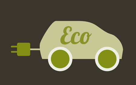 Ecology design over gray background, vector illustration.のイラスト素材