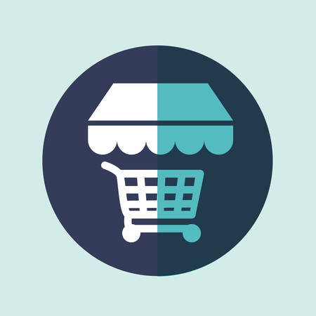Shopping design over white background, vector illustration.のイラスト素材