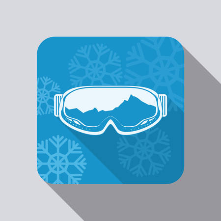 Snowboarding goggles design illustration.のイラスト素材