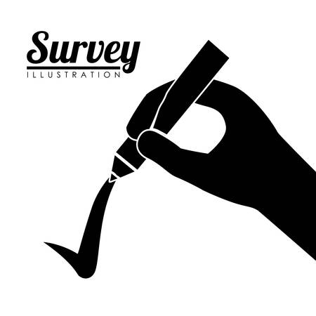 Survey design over white backgroundのイラスト素材