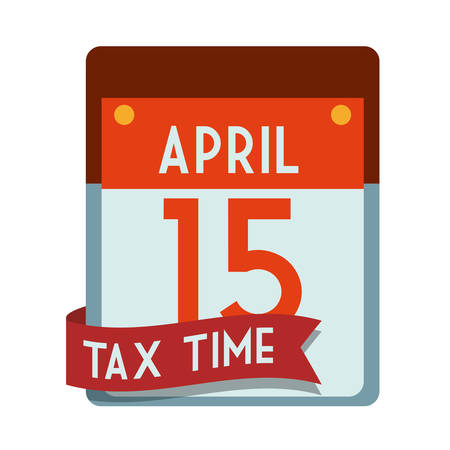 Tax day design over white backgroundのイラスト素材