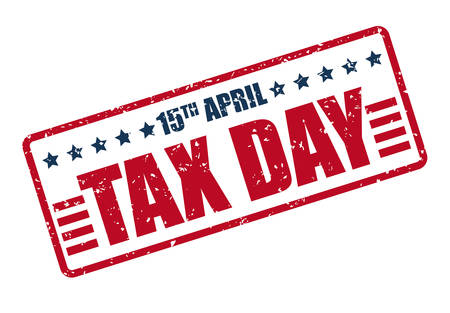 Tax day design over white backgroundのイラスト素材