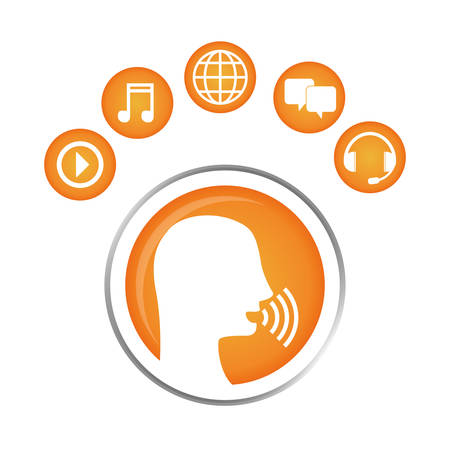 Sound design over white background, vector illustration.のイラスト素材
