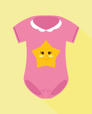 Baby design over yellow background, vector illustration.のイラスト素材