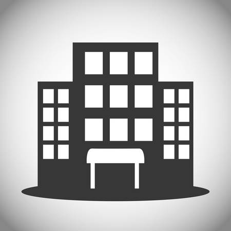 Hotel design over white backgroundのイラスト素材