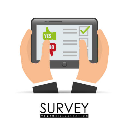 Survey design over white background, vector illustration.のイラスト素材