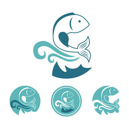 Fish design over white background, vector illustration.のイラスト素材
