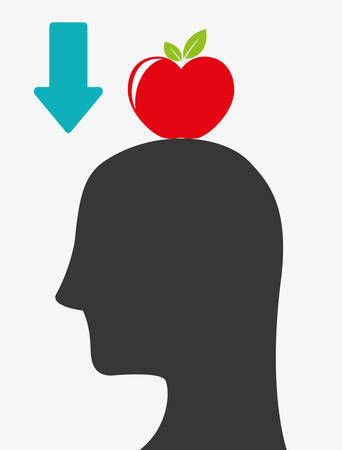 Fruit design over white background, vector illustration.のイラスト素材