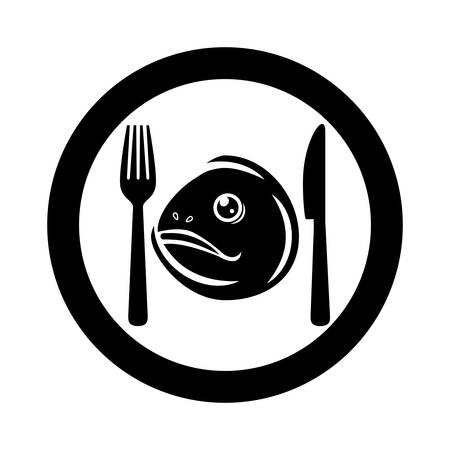 Fish design over white background, vector illustration.のイラスト素材