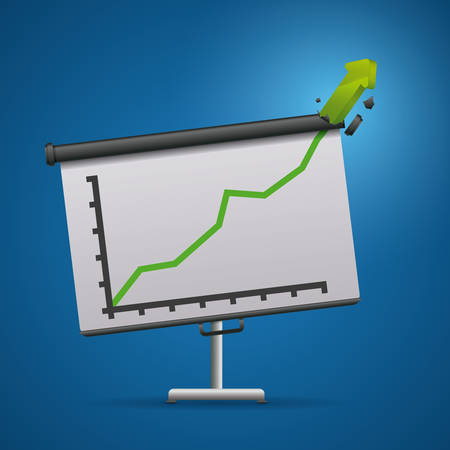 Business design over blue background, vector illustration.のイラスト素材